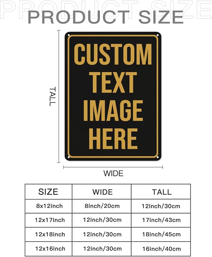 Custom Metal Signs - Personalized Signs for Home, Office & Bar - 16"x12"