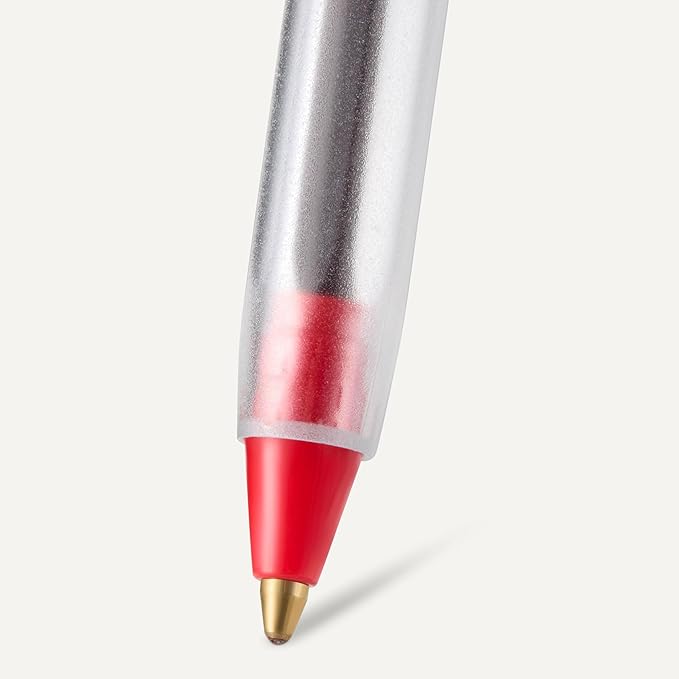 Amazon Basics Ballpoint Pens, 1.0mm, Red, 144 Pack