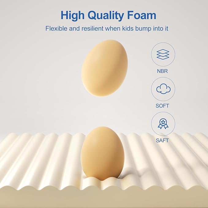 Edge Protector,Baby Proofing Baby Edge Protector Strip Safety,Soft Rubber Foam Padding,Edge Corner Guards Protector Corner Edge Bumpers for Furniture (Coffee Brown, 6.56Ft x 3.15" W x 0.31" Th)