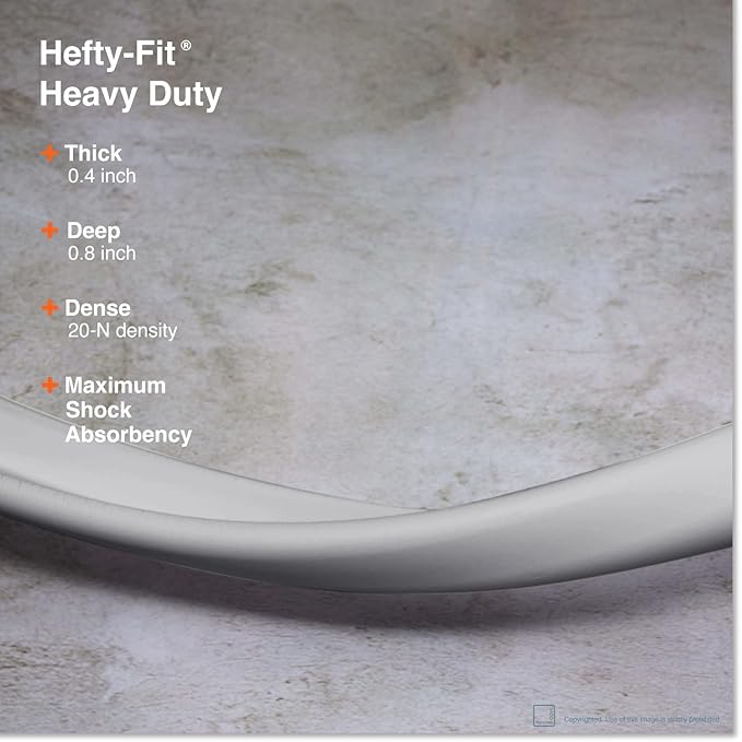 Roving Cove HeftyFit Edge Protector for Baby Proofing (12ft Large Edge Only), Heavy-Duty Soft Furniture Edge Bumper Guards, Desk Edge Cushion, Wall Corner Covers, 3M Adhesive, Stone Grey