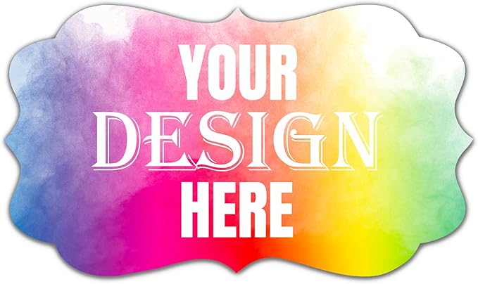100-500 Custom Stickers Personalized Labels, Customized Stickers with Any Image Logo and Text. Custom Stickers for Business LogoThank You Labels,etc. (Fancy Frame,2X1 Inch)