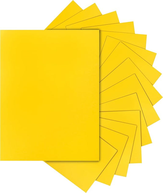 Silunkia 100 Sheets Yellow Cardstock 8.5 x 11 Scrapbooking Paper, 200gsm/75lb Heavyweight Paper Card Stock for DIY Card Making, School Crafting, Wedding Invitations, Party Decoration, Certificates