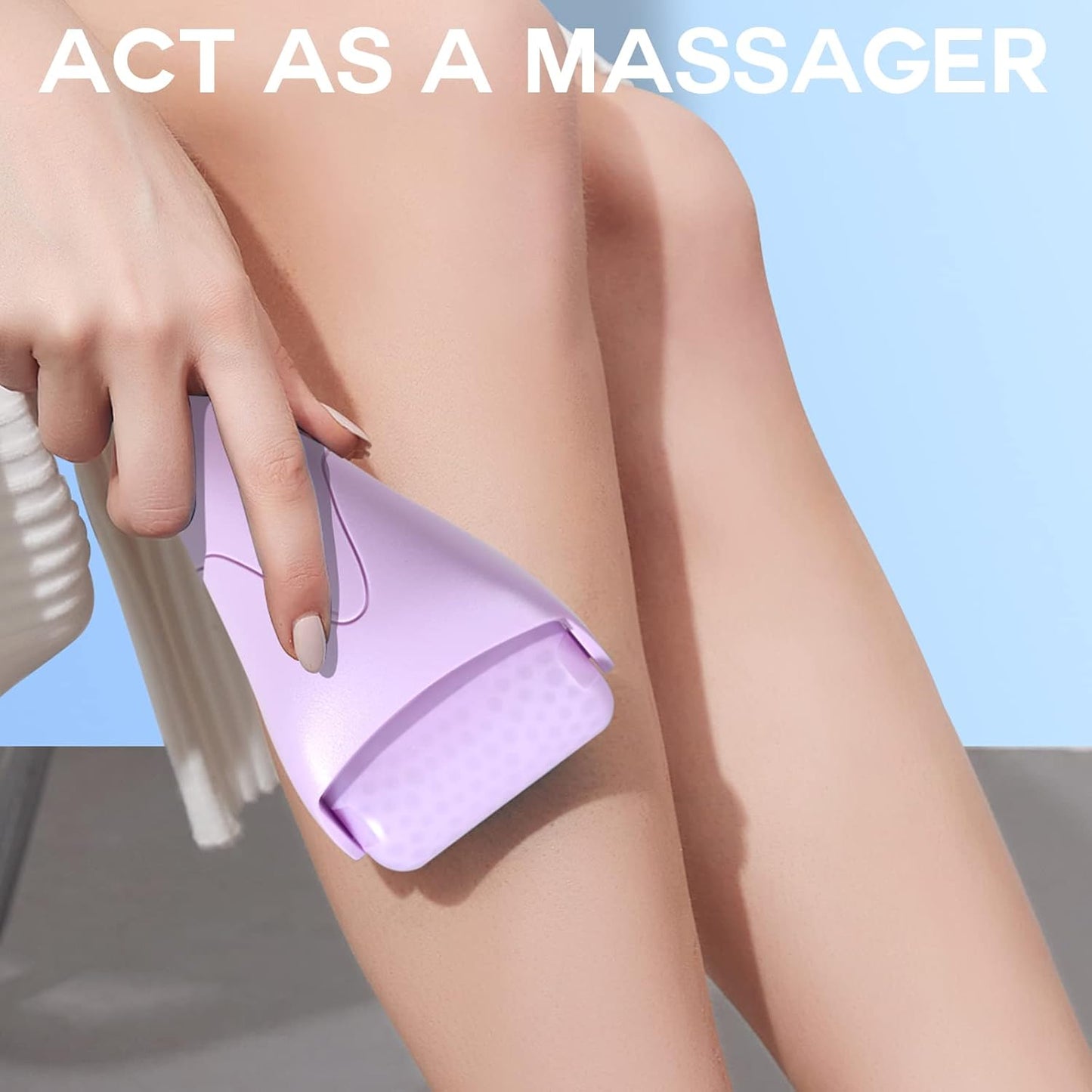 Teenitor Purple Ice Roller for Face, Anxiety Relief Items, Ice Face Roller Skin Care, Cold Roller for Puffiness, Roller Freezer Facial Massager Skin Care Tools