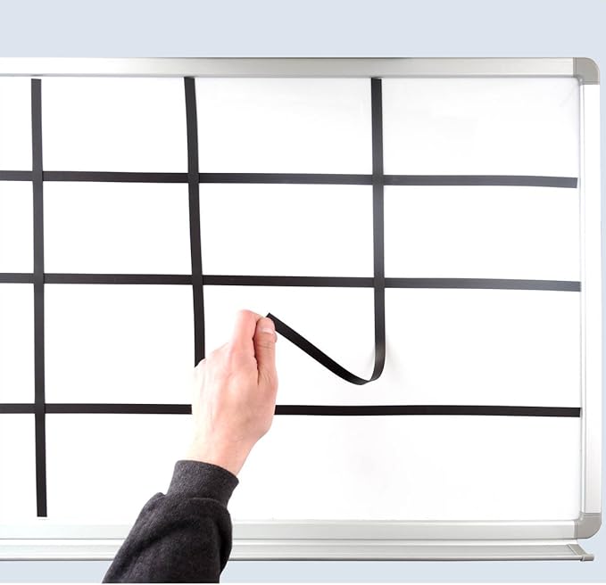 StoreSMART® - Magnetic Lines and Board Dividers - 1/2-inch x 25-feet - for Magnetic WHITEBOARDS ONLY- Does not Work on Plain whiteboards or glassboards - ML1/2-25