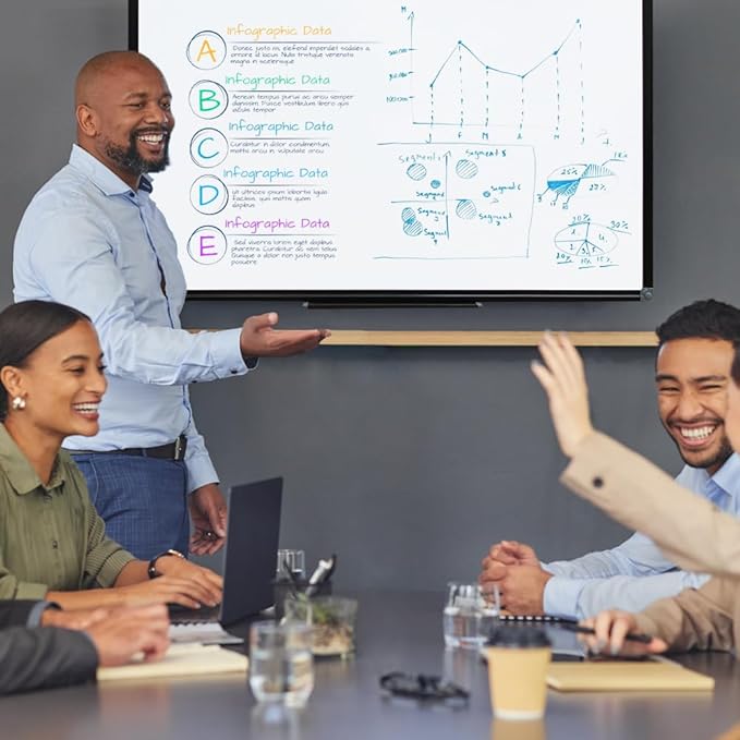 XIWODE Large 36x72 Inch Magnetic Dry Erase Whiteboard，Black Aluminum Frame Wall-Mounted for Home School Office Conference Room