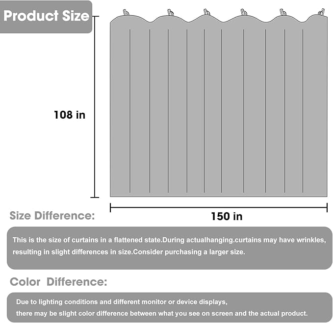 Cbsroro Room Divider Blackout Curtain Track Curtains Wall Dividers Panels Screen for Living Rooms Bedroom Office Privacy Partition Separation, W150 × L108 Inch,1 Panel, Beige