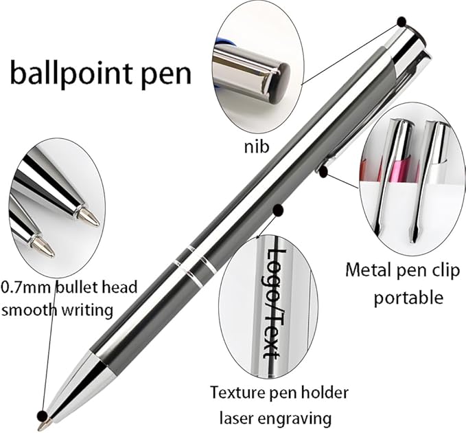 Yucold Customized ballpoint pens in bulk, personalized ballpoint pens with free engraving, for use in companies, enterprises, graduation anniversaries (Orange,13)