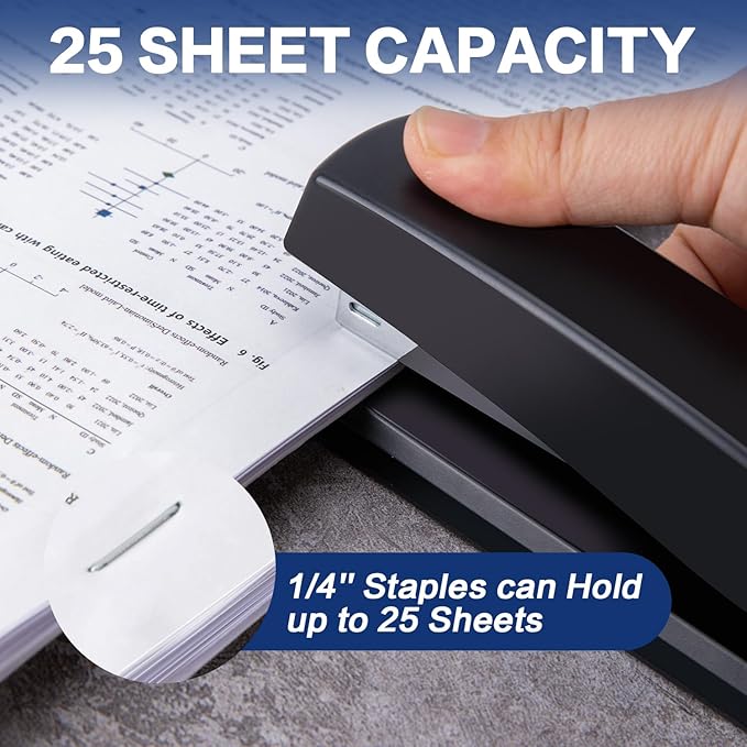 Deli Staples, 10000 Staples, Standard Staple for Desktop Staplers, 1/4'' Length, 210/Strip, 2 Boxes of 5000 Each