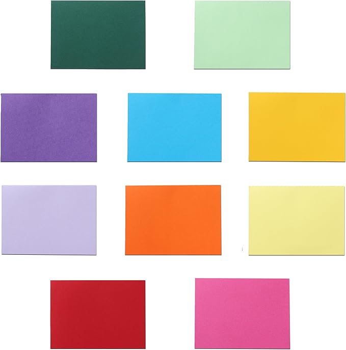 Guakicae 60 Sheets 10 Assorted Colors Cardstock 5 x 7 Craft Paper, 300gsm/110lb Heavyweight Flat Card Stock Printer Paper for DIY Card Making, Invitations, Thank You Cards, Art Drawing