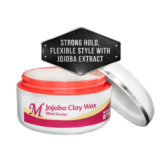 Mon Platin Jojoba Hair Wax - Men's Matte Styling Grooming Product for Hair with Firm Hold, Moisturizing Extract - Flake-Free, 150 ml