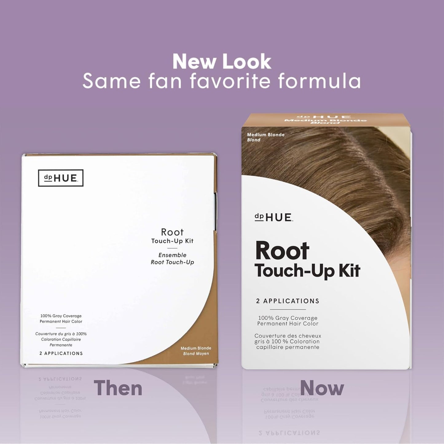 dpHUE Root Touch-Up Kit, Medium Blonde - Permanent Hair Color for Gray Coverage - Includes Two Applications - Paraben, SLS & SLES Sulfate Free - Leaping Bunny Certified