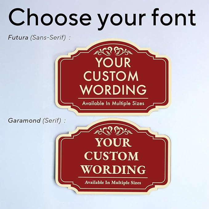 Custom Decorative Outdoor Metal Sign - Personalized Aluminum Driveway Sign, Waterproof, Made in USA - Design 2 Red Brick 36x24 In