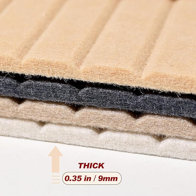 Large Felt Wall Tiles Cork Boards for Office Cubicle, 47"x35" Felt Bulletin Board Tiles Pin Board for Walls Home Decor, Noise Reduction Boards Panels for Photos Memos, 12-Pack, Black