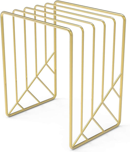 U Brands Metal Letter Sorter, Desktop Accessory, Vena Collection, Gold