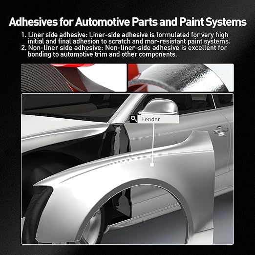 Automotive Acrylic Plus Attachment Tape 0.24" x 18Ft Made of 3M Pack of 2 Double Sided Tape PT1100 Heavy Duty for Moldings Claddings Panels Pads and Other Car Automotive Applications