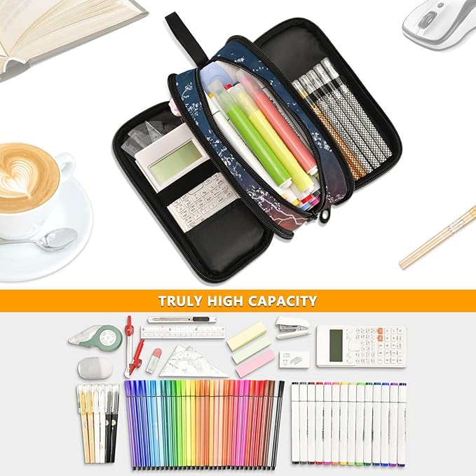 BOENLE Custom Soccer Football Ball Pencil Case Box Boys Girls Personalized Name Large Pencil Pouch Stationery Pen Bag Organizer for Kids Teens Adults School Office