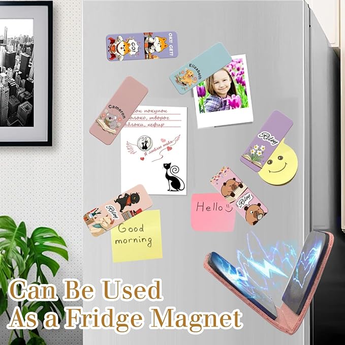 Magnetic Bookmark Clip Personalized for Readers, Custom Name Magnetic Page Marker for Books,Gifts for Book Lover, Animal Lover Teachers, Student, Women and Firends