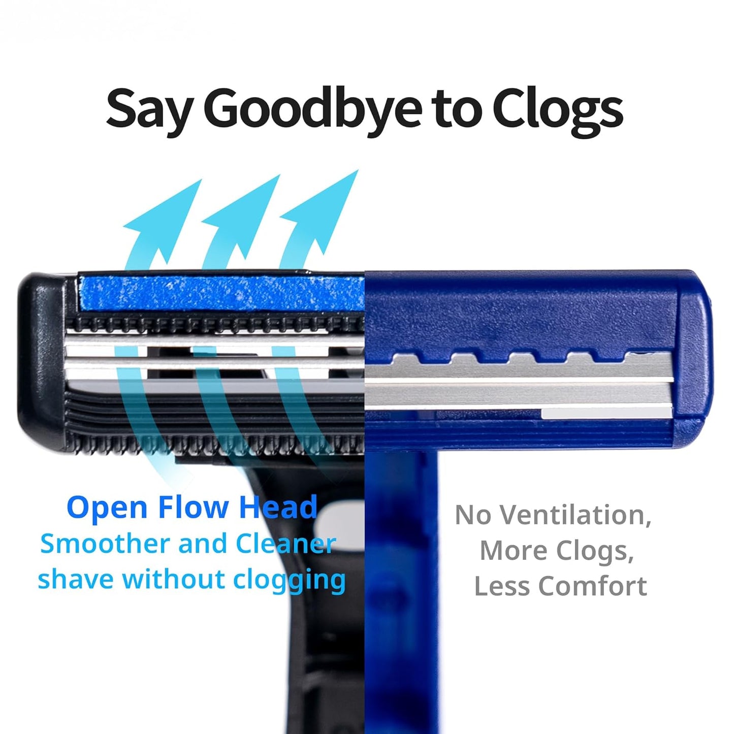 Dorco Pace 2 Plus Disposable Razors for Men (30ct), 2 Blades Shaving Razor, Pivoting Head, Open-Flow for Easy Rinsing, Lubricating Strip, Long Non-Slip Rubber Handle