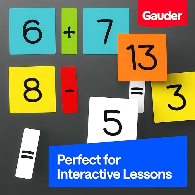 GAUDER Magnetic Dry Erase Labels | 30x Magnetic Labels (4,75 Inches x 2,75 Inches) | 30x Dry Erase Magnets for Classroom, Whiteboard and Blackboard