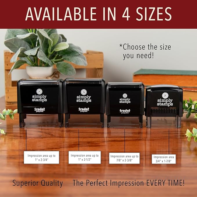 Self Inking Modern Address Stamps | Custom Return Address Stamper (with Love from, Xtra Large)