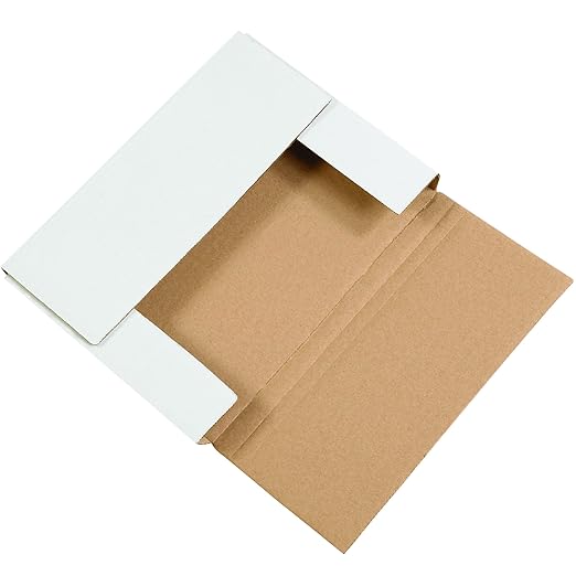 Tape Logic TLM1181 Easy-Fold Mailers, 11 1/8" x 8 5/8" x 1", White (Pack of 50)