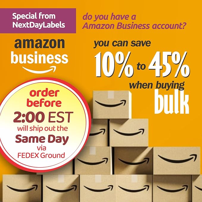 NextDayLabels - W-2 4-Up Employee Tax Forms, Instructions on Back" for 2025, for Laser/Inkjet Printer. Compatible with QuickBooks and Accounting Software ETC. (Box of 1000 Sheets)