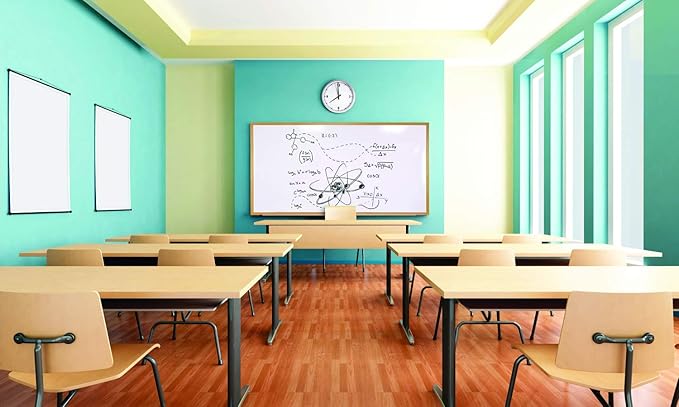 Ghent 4 x 12 Porcelain Magnetic Whiteboard, Wood Frame, 1 Marker, 1 Eraser, Made in the USA (M1W-412-4)