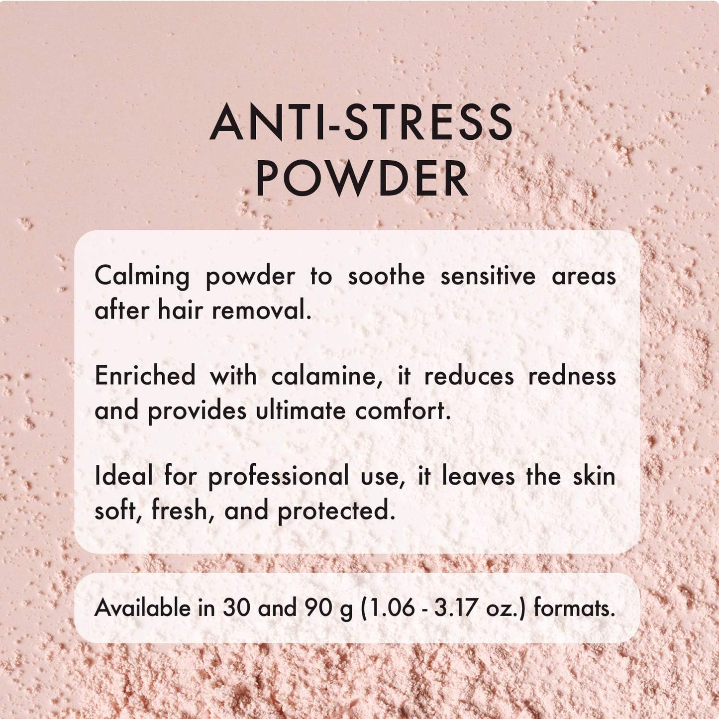 Italwax Help Line Anti-Stress Powder 1.06 oz (30g) – Calamine Soothing Formula – Reduces Redness After Waxing – Protects and Calms Sensitive Skin – for Professional and Home Use