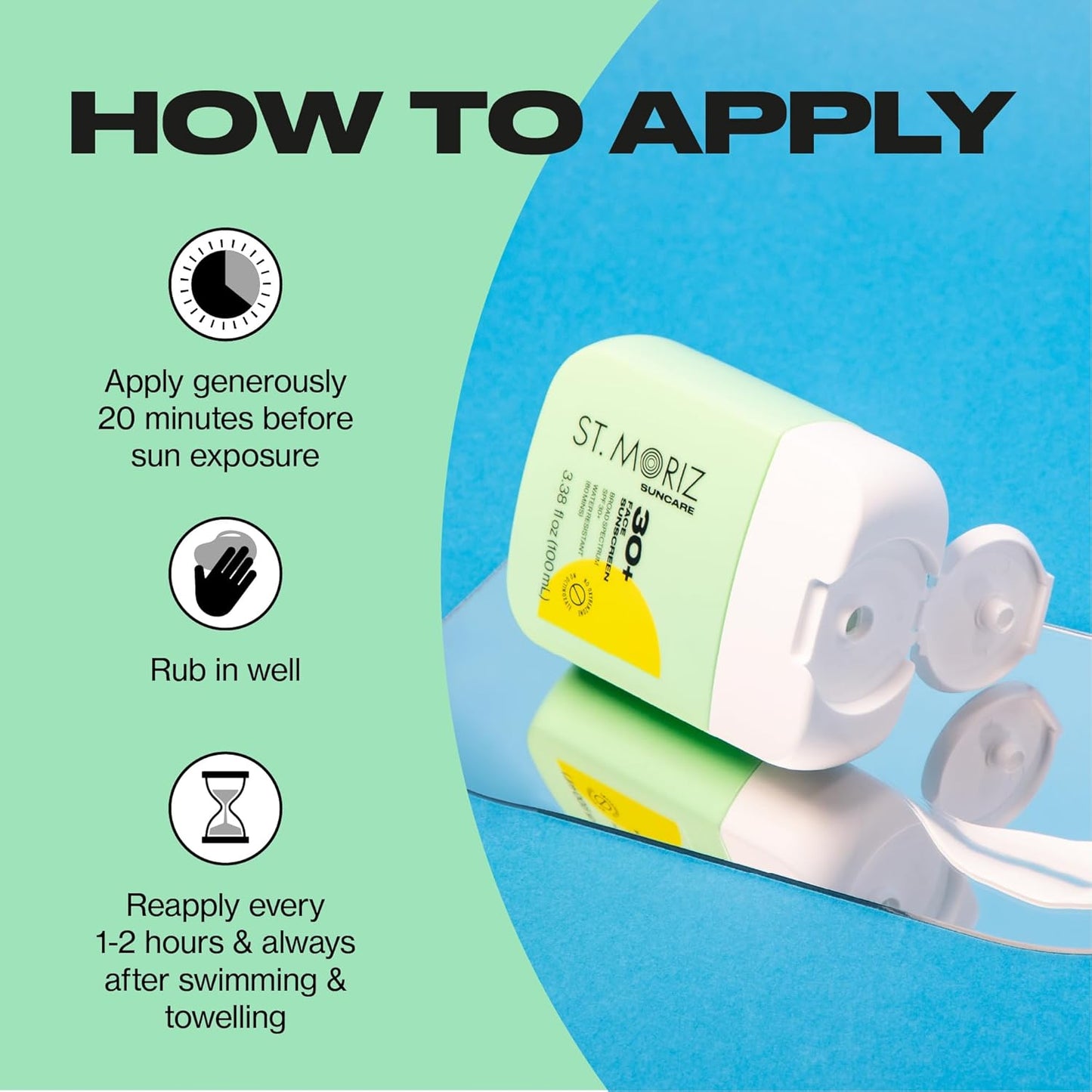 St Moriz Suncare SPF - Sunscreen - Broad Spectrum Protection Water Resistant Sunscreen Moisturizing Lotion + Vitamin E - Oxybenzone & Octinoxate Free - Vegan - Face, 30, Sun Protection Factor (SPF)