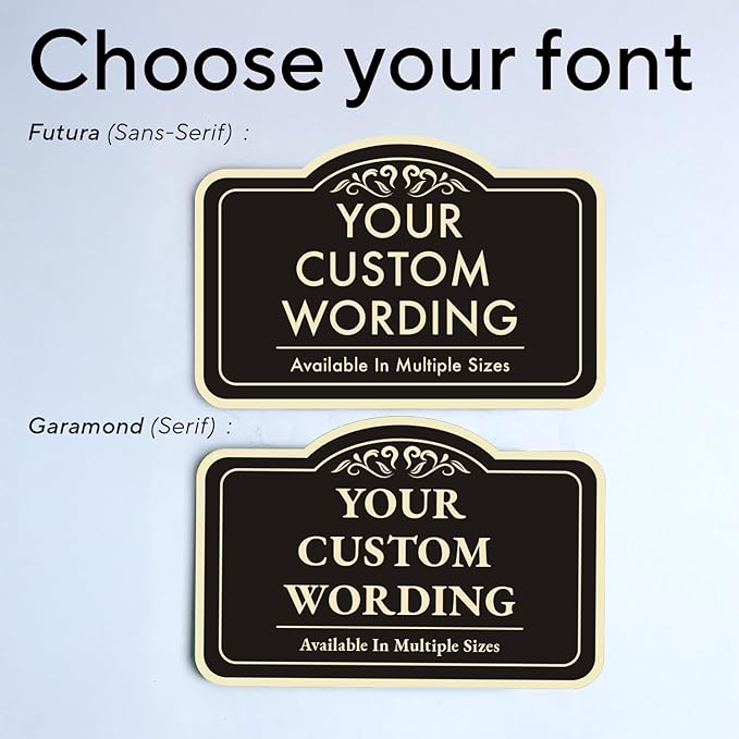 Custom Decorative Outdoor Metal Sign - Personalized Aluminum Driveway Sign, Waterproof, Made in USA - Design 1 Black Charcoal 24x18 In