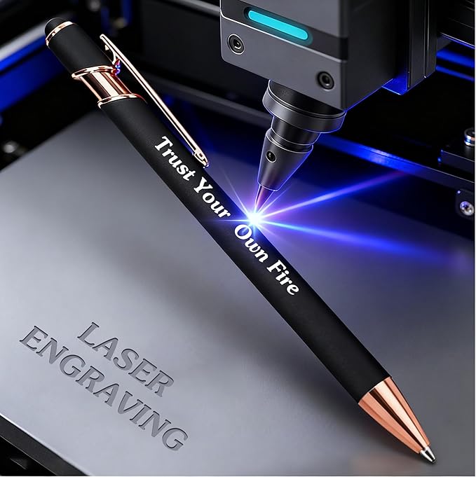 CRME Personalized Pens Custom Ballpoint Pen with Stylus Tip Customized Engraved Pens with Name Business Logo Nurse Gifts Office Supplies for Women Customizable Writing Pen for Men Rose Gold