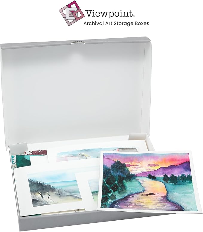 Jerry's Artarama Viewpoint Archival Storage Box (16x20) - Preserve Your Art, Easy to Assemble, Perfect for Photos, Artwork, Prints, and Record Storage