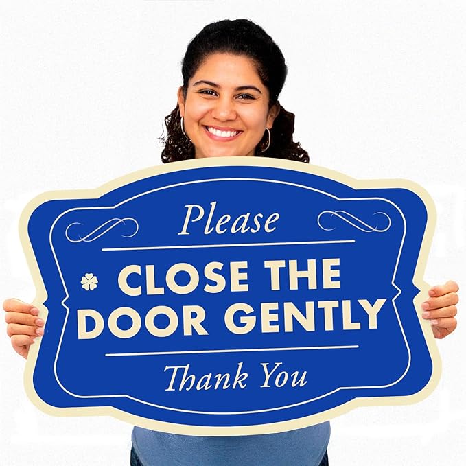 Custom Decorative Outdoor Metal Sign - Personalized Aluminum Driveway Sign, Waterproof, Made in USA - Design 3 Blue Steel 30x24 In