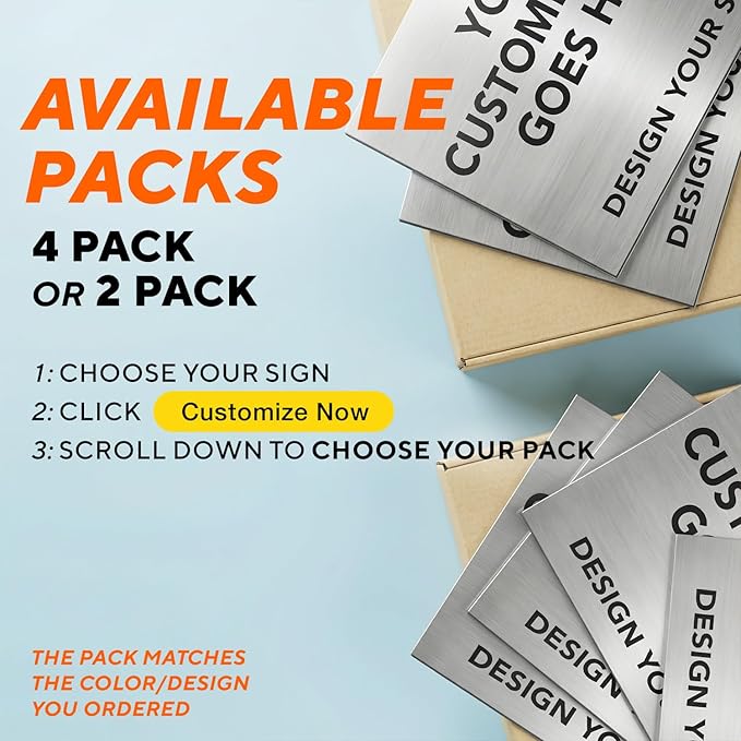 Custom Outdoor Metal Signs, Personalized Aluminum Signs, Customized Safety Signs, Metal Business Signs, Waterproof Outdoor Business Signs, White Aluminum (Silver Brushed, 30x24 In)