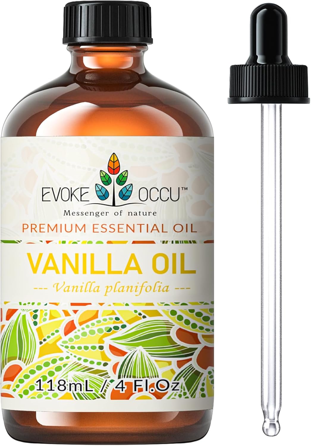 EVOKE OCCU Vanilla Essential Oil for Relaxation in The Home Office Living Room, Add to Diffuser Candle Soap - 4 Fl Oz