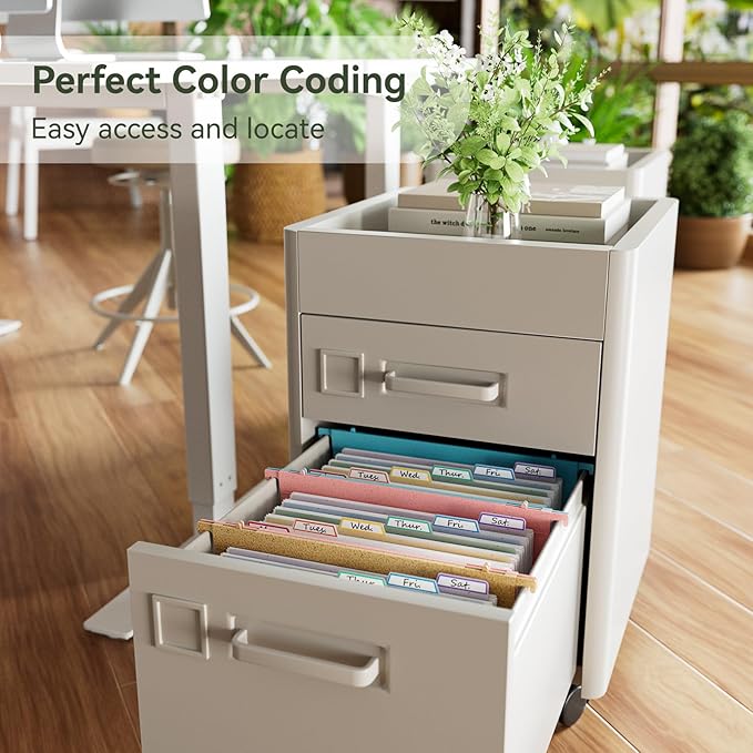 EcoStash Wheat Straw Expanding Hanging File Folders,1.2" Accordion Pockets File Organizer, Large Capacity, Letter Size for Filing Cabinet, 100% BPA Free, Return to Nature, Healthy Living-3 Packs