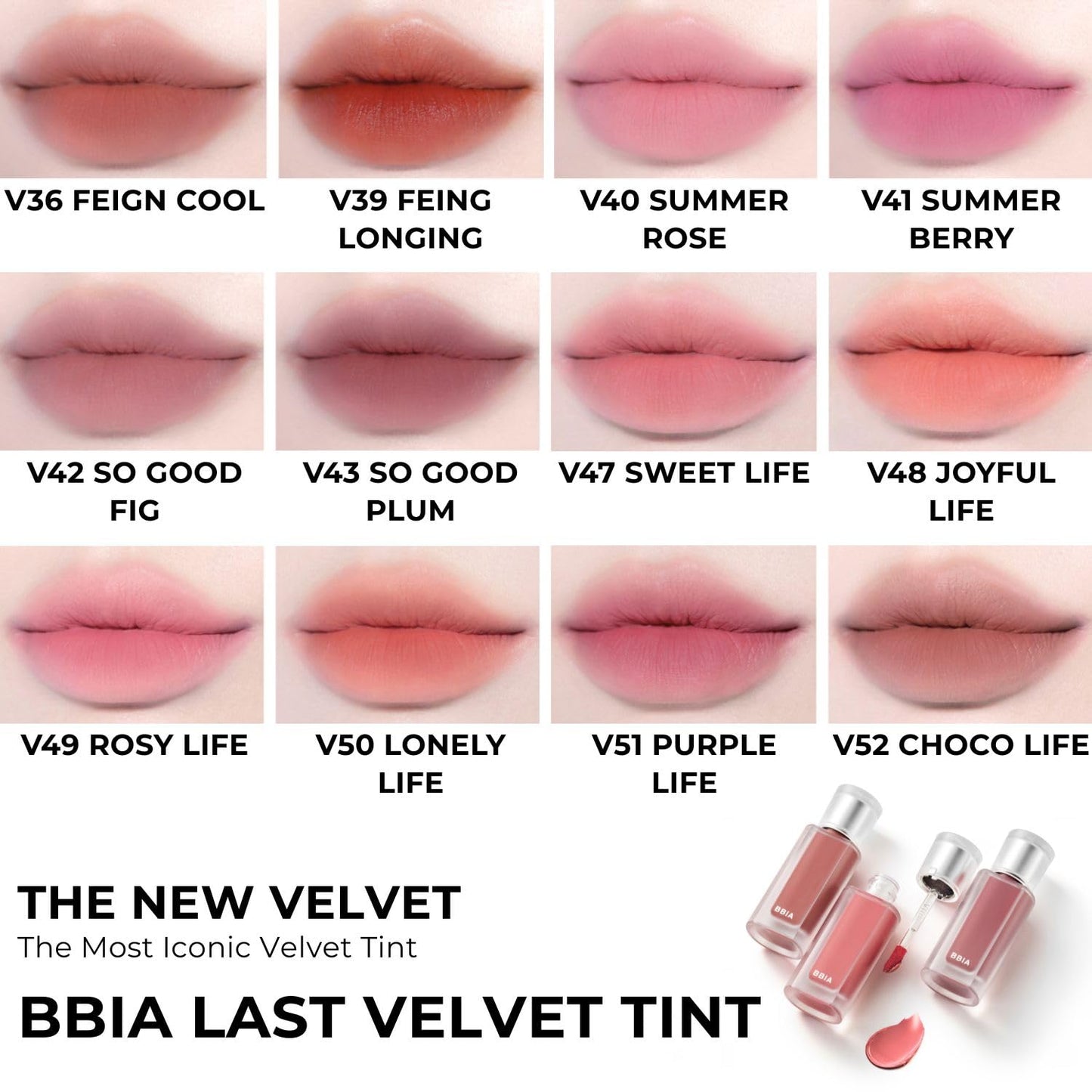 BBIA Last Velvet Tint NEW - Soft Creamy Matte Finish Lip Stain, Blur Effect & Velvety Texture, Long-Lasting, High Pigment, Non-Drying, Vegan, Korean Lip Makeup (V14 CHILL BOSS, Pack of 1)