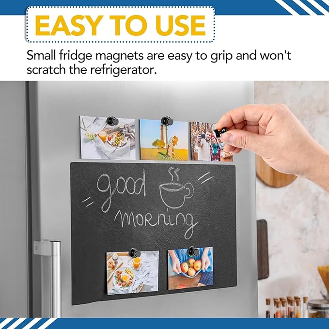 LOVIMAG Fridge Magnets 25Pcs Refrigerator Whiteboard Small Strong Magnet Classroom Kitchen Accessories Decorative Locker Set Decor Must Haves Office Calendar Refrigerador Magnetic Cute Crafts Black
