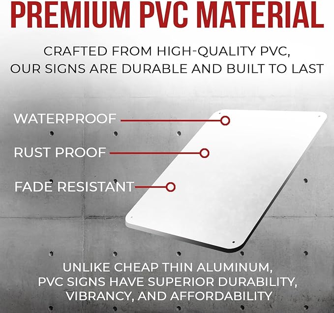 Custom Sign, Personalized Signs for Office, Business, Workplace, Warehouse, Airbnb, Warning Label, Delivery Red Border Signs, 8 x 12 Inches, Rust Free PVC, Waterproof, Hazard Information, Made in USA (Multi-color, 8 x 12")