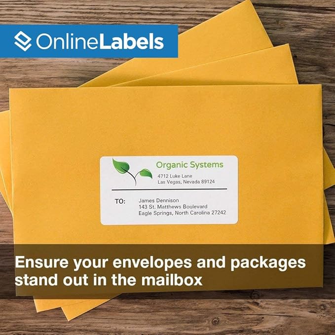 4 x 2 Rectangle Mailing Labels - Permanent, White Matte - Address, Shipping, Gift - Pack of 20,000-2,000 Sheets - Inkjet/Laser Printers - Online Labels