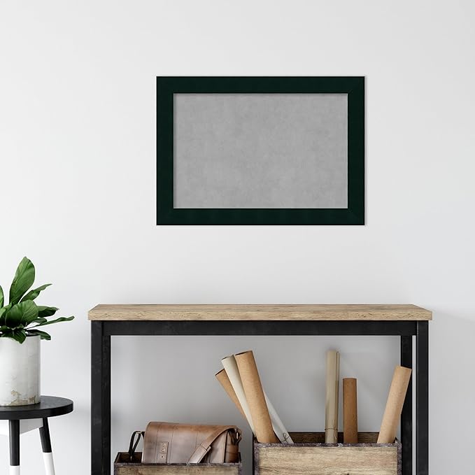 Amanti Art Black Framed Magnetic Board 20x28 Medium Vision Board for use with Magnets, 100% Metal Sheet to Display Items as Office Decor or for Home Organization in mudroom, Kitchen or Kids Room