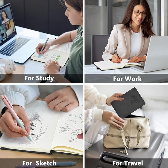 PERCUN Lined Journal Notebook for Men & Women, 160 Pages College Ruled Journal for Writing, A5 Hardcover Leather Notebooks for Work, School, Business, Travel, Daily Diary 5.9" x 8.5" (Navy)
