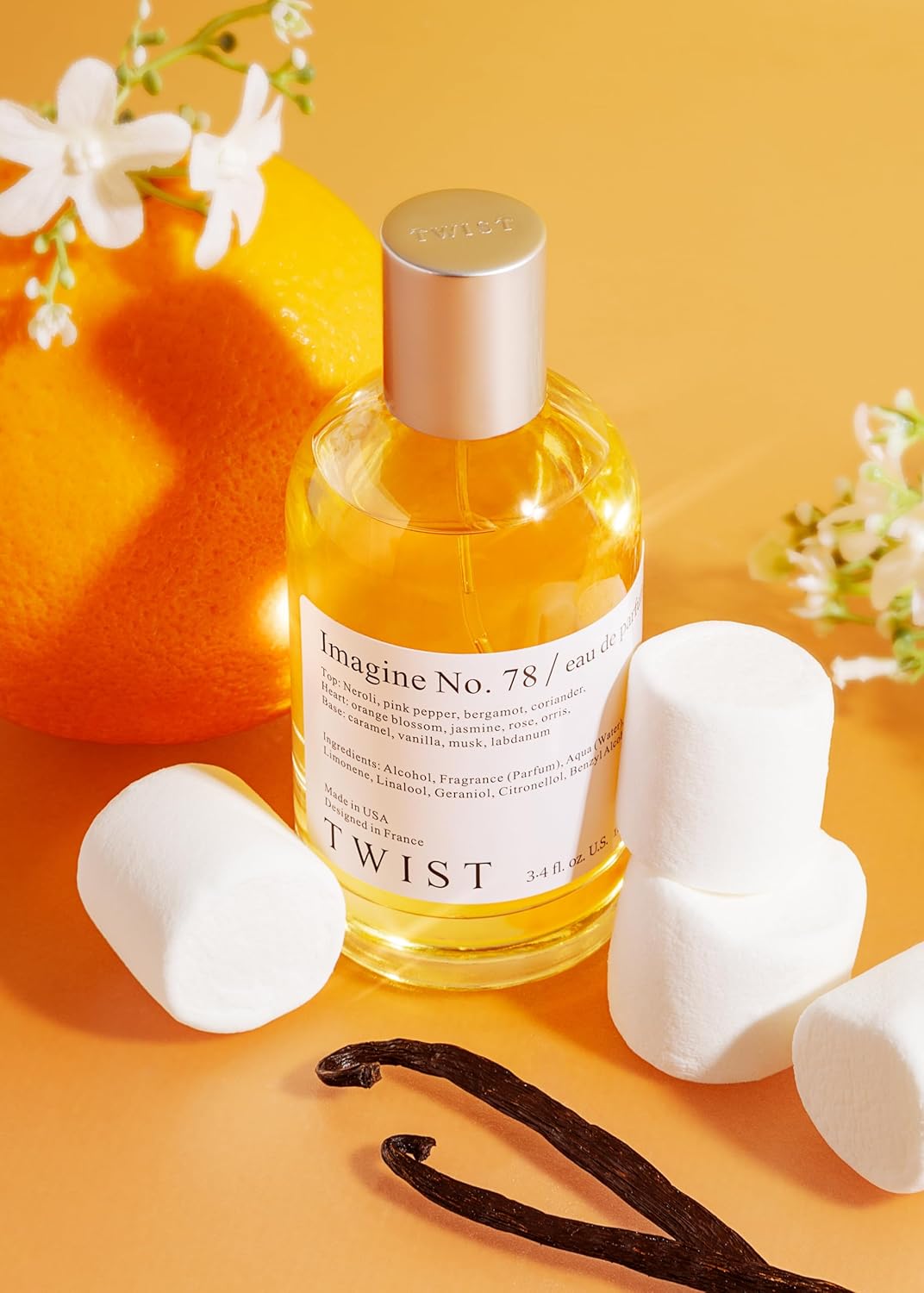 Twist Imagine No. 78 - Eau De Parfum Inspired by Killian's Love, Don’t Be Shy, Long Lasting Perfume For Women, Marshmallow & Floral, Vegan, Clean Ingredients, Fragrance - Spray 100 ml | 3.4 fl. oz.