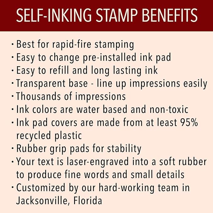 The Duncans Personalized Self-Inking Address Stamp | Envelope Return Address Stamp for Couples and Families | Custom Rubber Address Stamp (2, Xtra Large)