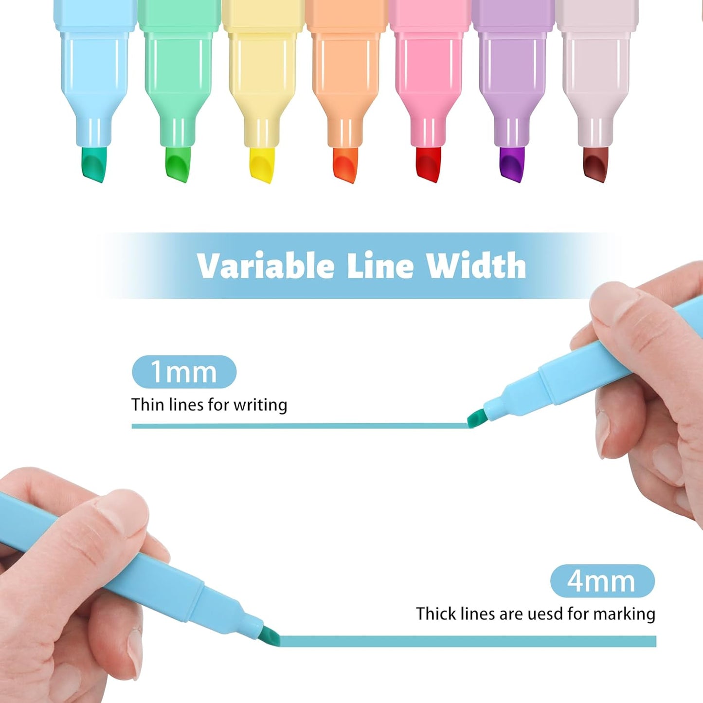 Highlighters,10Pcs Bible Highlighters,Chisel Tip Bible Markers,Pastel Purple Highlighter for Journaling Planner Notes School Supplies, assorted colors no bleed Pens