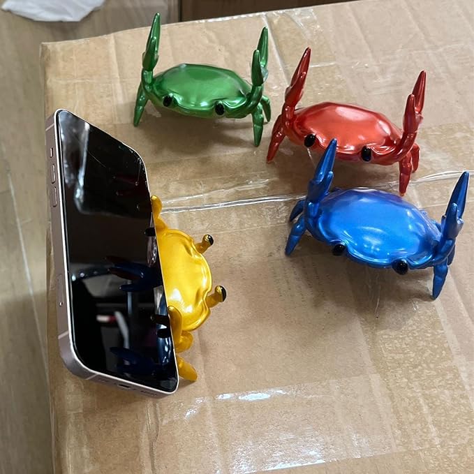 LOGUTIA Golden Yellow Crab Pen Holder Cute Yellow Crab Storage Creative Pen Holder Heavy-Lifting Golden Crab Stationery Gifts Desk Supplies Office Table Storage(golden)