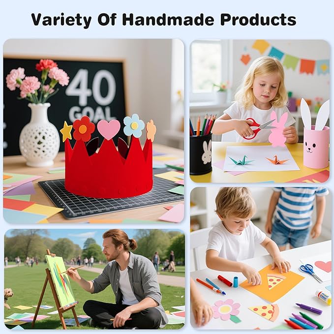 Cardstock 8.5 x 11, 5 Colors Colored Printer Paper 75 lb/200 gsm, 40 Sheets Colored Card Stock, Assorted Colors Construction Paper for Invitations, Diy Cards, Business Cards, Drawing etc