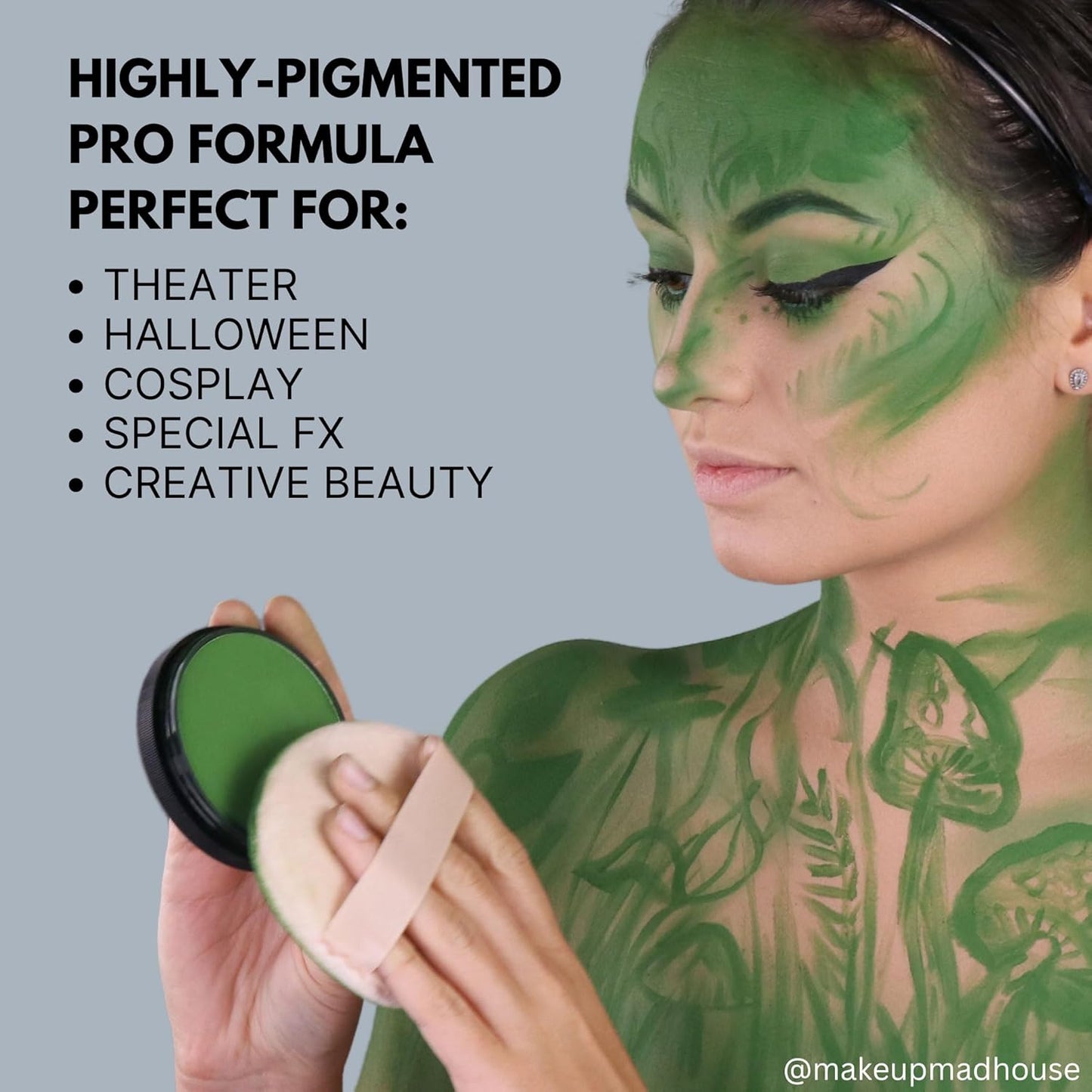 Mehron Makeup StarBlend Cake Makeup | Wet/Dry Pressed Powder | Powder Foundation | Purple Face Paint & Body Paint 2 oz (56g)