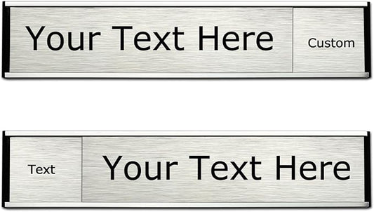 SINKAA Custom Slider Sign for Door and Wall - 2 X 10 inch Custom Slider Sign for Home, Office, Hotels, Hospital, Conference Room, Slider Door sign with Aluminum Holder