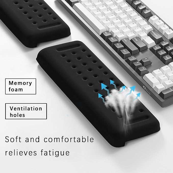 Pack of 2 L-Shaped Wrist Rest Keyboard, Memory Foam Arm Rest Desk, Ergonomic Wrist Rest for Palm, Wrist & Forearm, Office & Home(Darkblue)